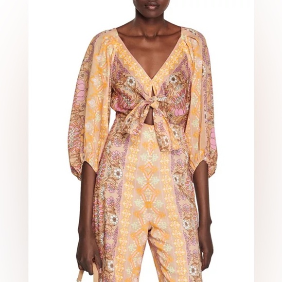 Sandro
Dieppe Printed Wide Leg Jumpsuit - Picture 4 of 12